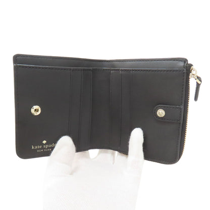 kate spade logo Bifold Wallet with Coin Pocket Leather Ladies [Used]
