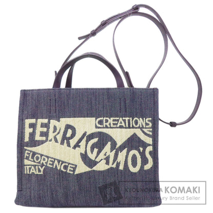 Salvatore Ferragamo 2WAY Handbag Denim Ladies [Used]