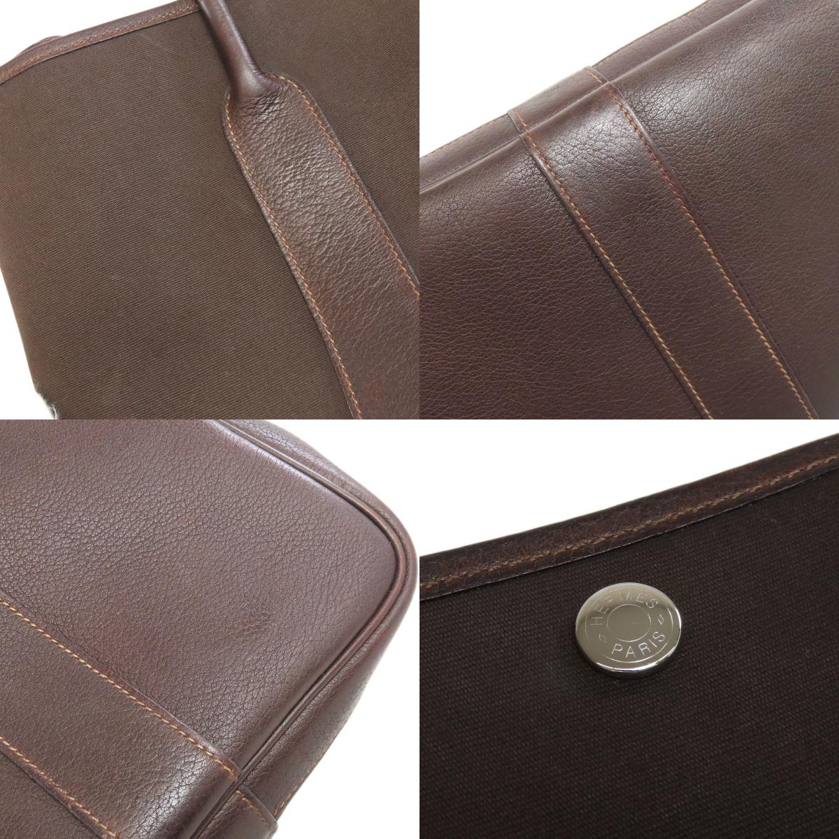 HERMES Garden Party PM Silver Hardware Tote Bag Towar Officche Ladies [Used]