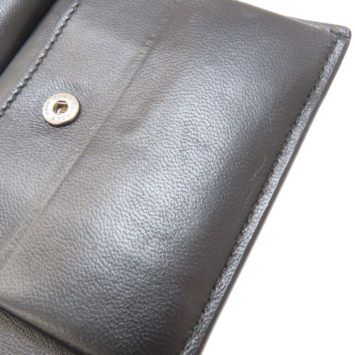 SAINT LAURENT 783745 East West Bifold Wallet with Coin Pocket Calf mens [Used]