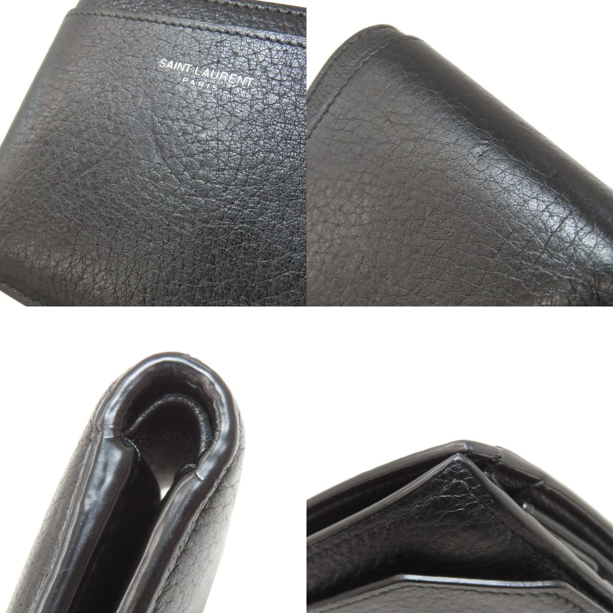 SAINT LAURENT 783745 East West Bifold Wallet with Coin Pocket Calf mens [Used]