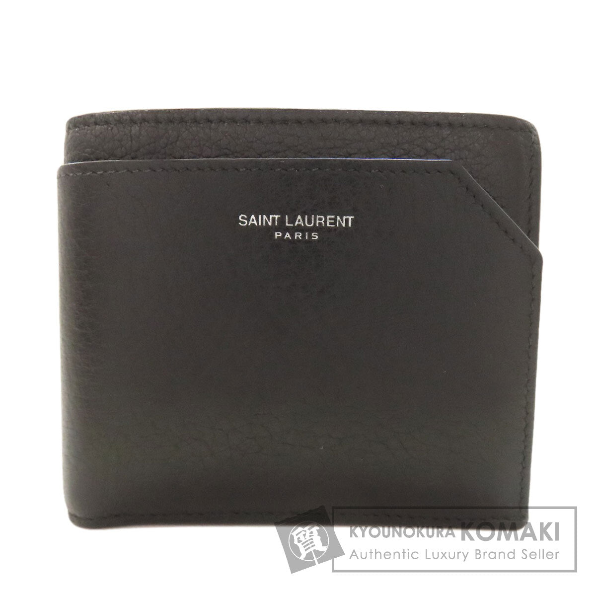 SAINT LAURENT 783745 East West Bifold Wallet with Coin Pocket Calf mens [Used]