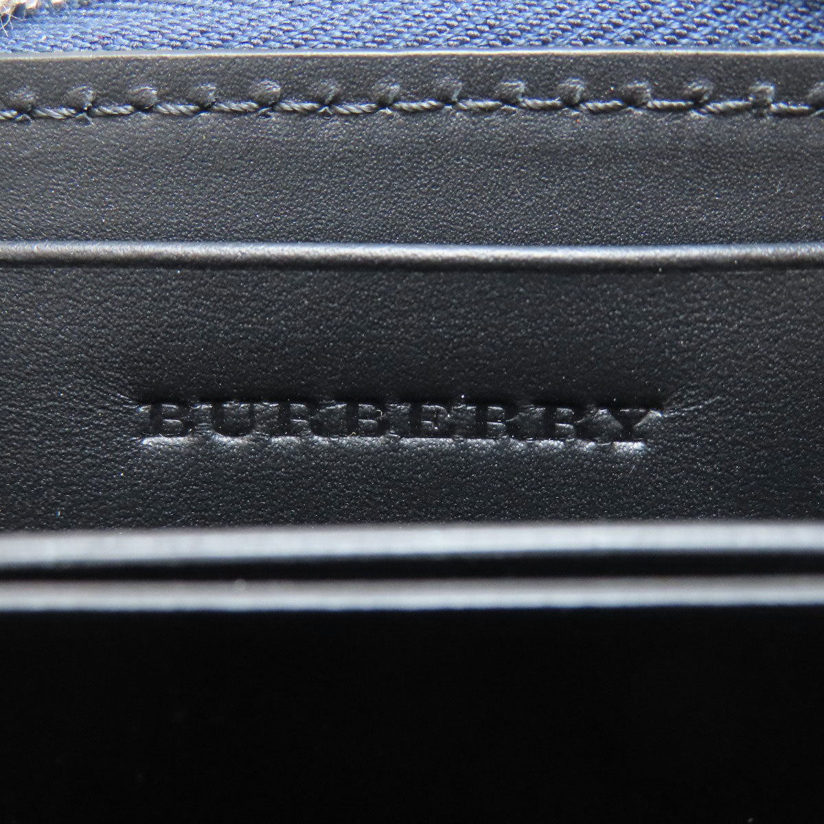 BURBERRY logo Card Case Leather Ladies [Used]
