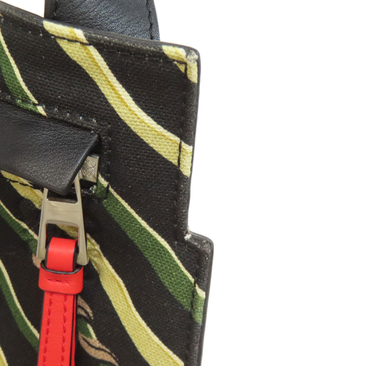 LOEWE Paula's Ibiza Flag Bag T-Messenger Shoulder Bag Canvas CalfLadies [Used]