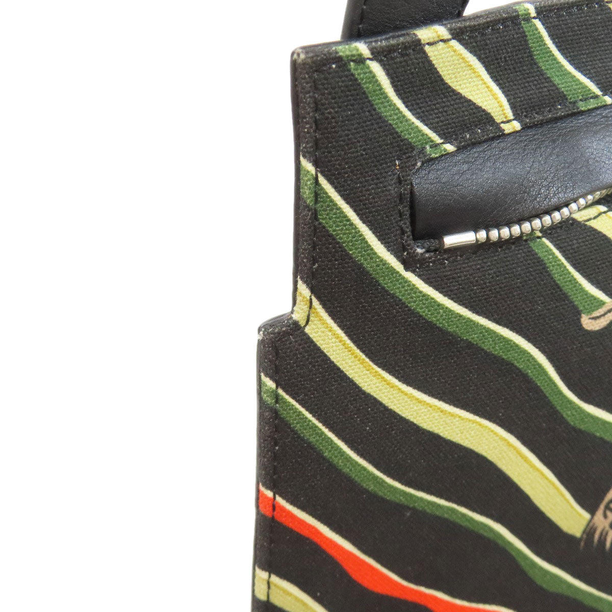 LOEWE Paula's Ibiza Flag Bag T-Messenger Shoulder Bag Canvas CalfLadies [Used]