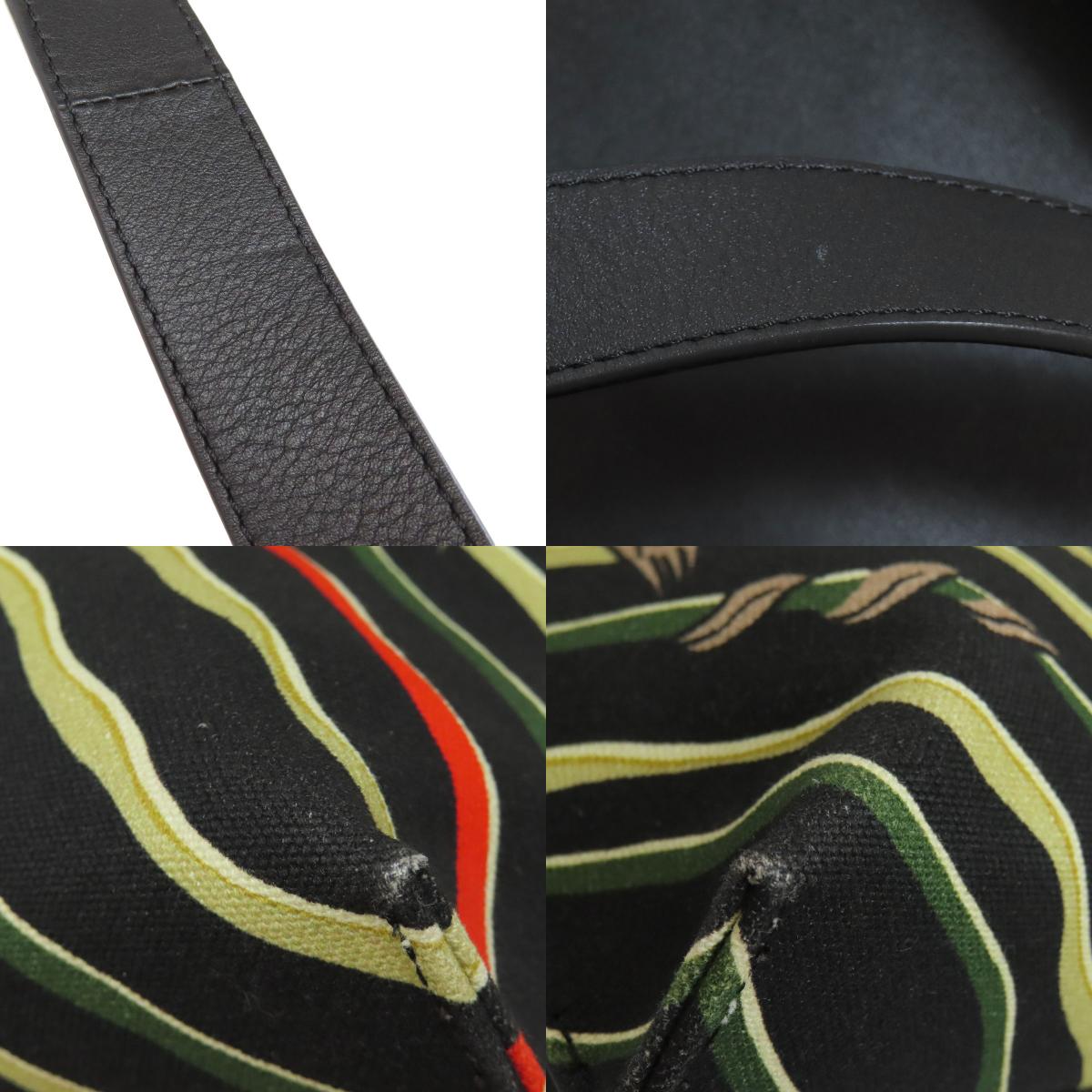 LOEWE Paula's Ibiza Flag Bag T-Messenger Shoulder Bag Canvas CalfLadies [Used]