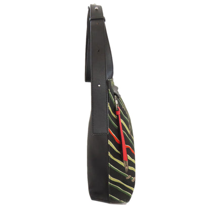 LOEWE Paula's Ibiza Flag Bag T-Messenger Shoulder Bag Canvas CalfLadies [Used]