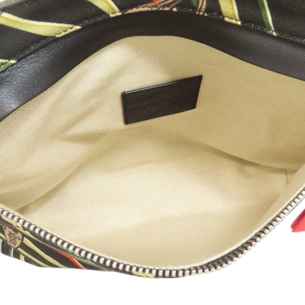 LOEWE Paula's Ibiza Flag Bag T-Messenger Shoulder Bag Canvas CalfLadies [Used]