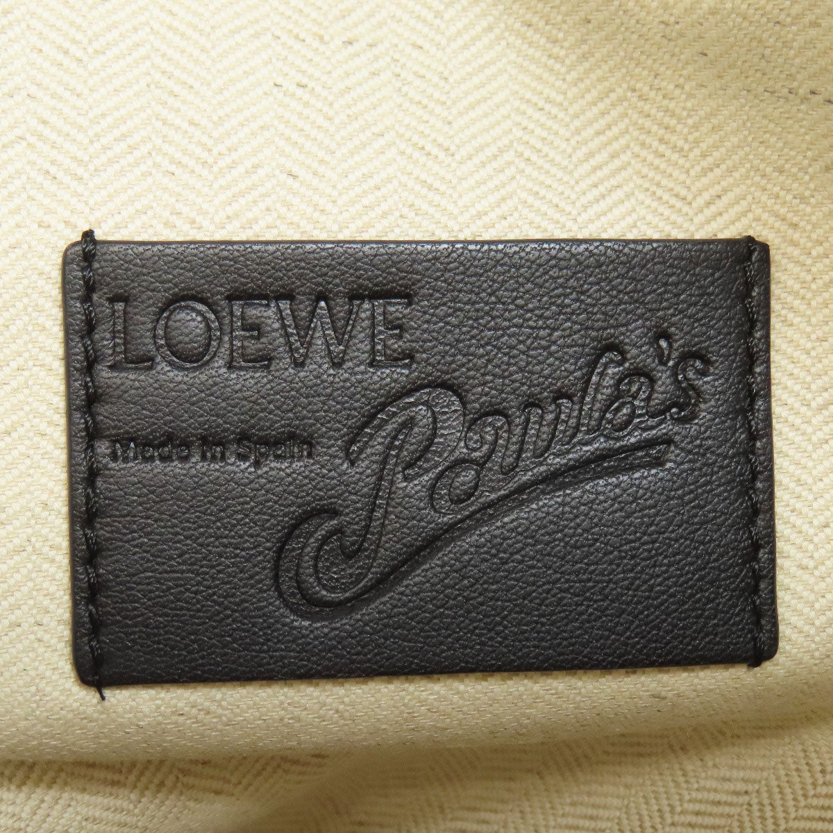 LOEWE Paula's Ibiza Flag Bag T-Messenger Shoulder Bag Canvas CalfLadies [Used]