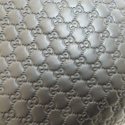 GUCCI 607723 GG Signature Microsima Outlet Shoulder Bag Leather Ladies [Used]