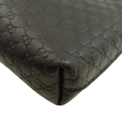 GUCCI 607723 GG Signature Microsima Outlet Shoulder Bag Leather Ladies [Used]