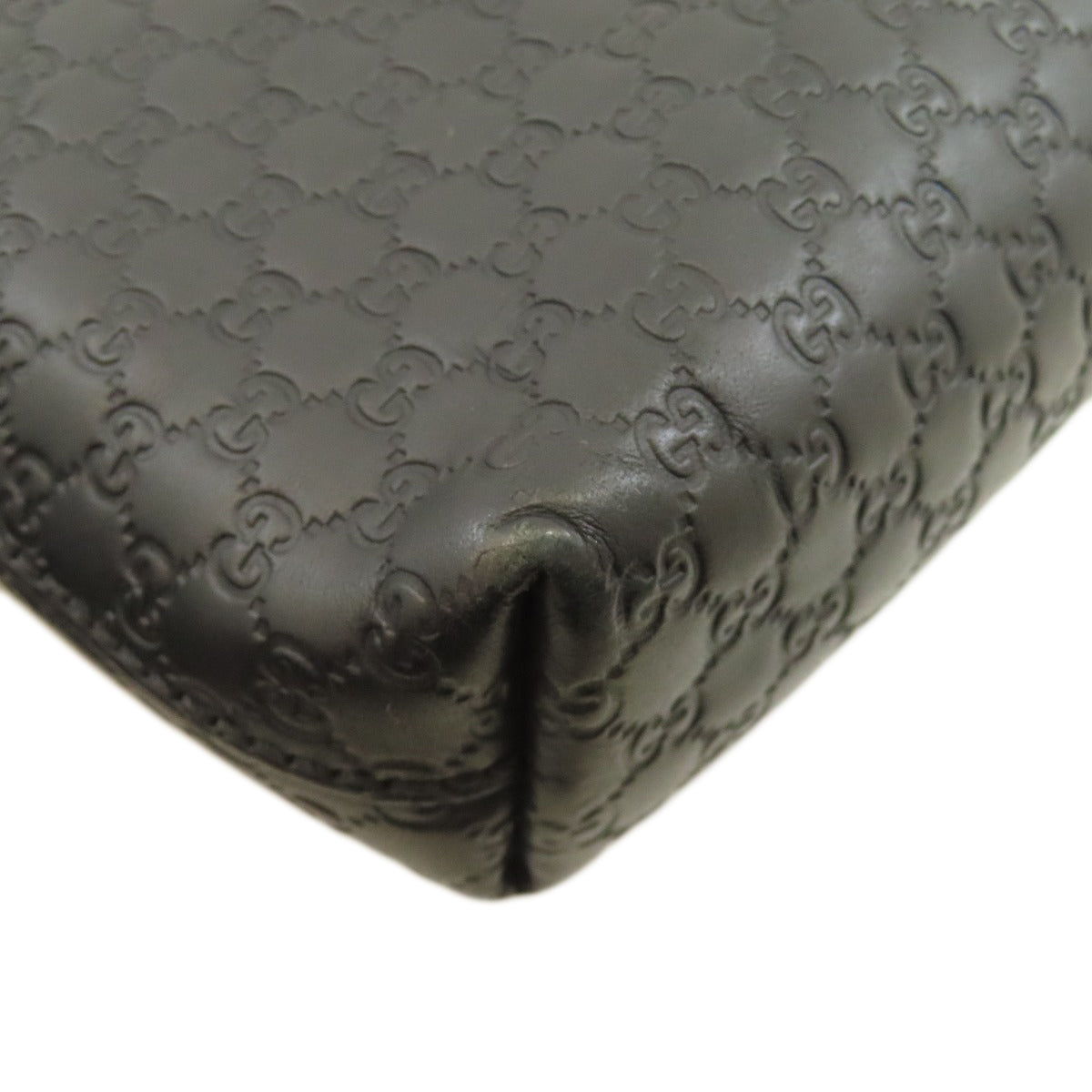 GUCCI 607723 GG Signature Microsima Outlet Shoulder Bag Leather Ladies [Used]