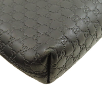 GUCCI 607723 GG Signature Microsima Outlet Shoulder Bag Leather Ladies [Used]