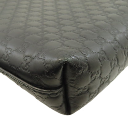 GUCCI 607723 GG Signature Microsima Outlet Shoulder Bag Leather Ladies [Used]