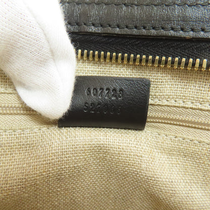 GUCCI 607723 GG Signature Microsima Outlet Shoulder Bag Leather Ladies [Used]