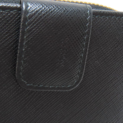 PRADA Zip wallet Bifold Wallet with Coin Pocket Safiano Ladies [Used]
