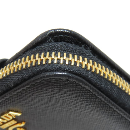 PRADA Zip wallet Bifold Wallet with Coin Pocket Safiano Ladies [Used]