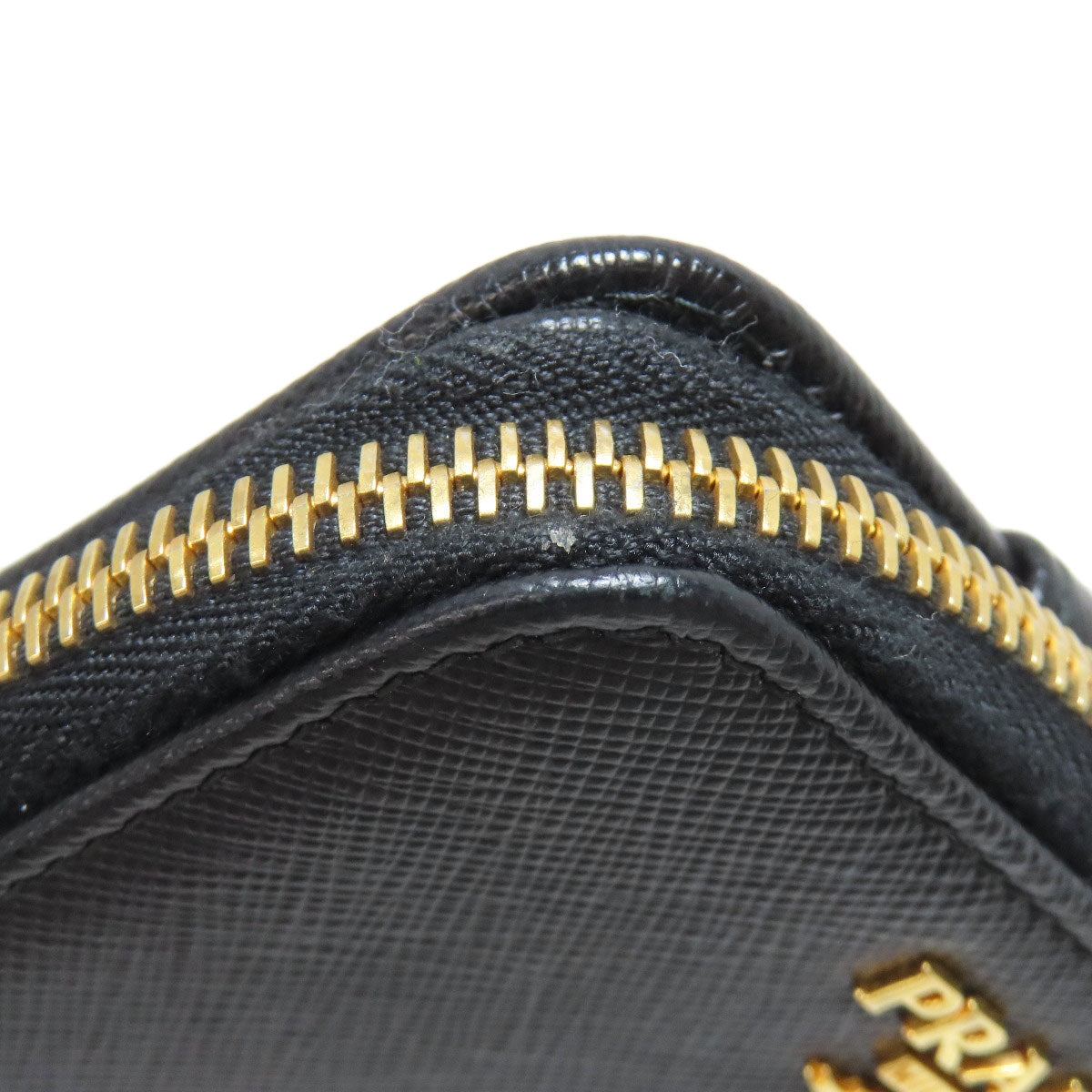 PRADA Zip wallet Bifold Wallet with Coin Pocket Safiano Ladies [Used]