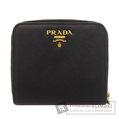 PRADA Zip wallet Bifold Wallet with Coin Pocket Safiano Ladies [Used]