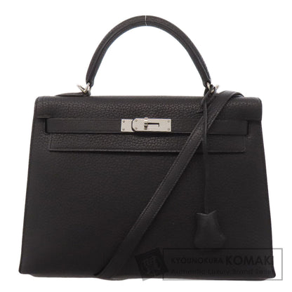 HERMES Kelly 32 Outside Stitching SilverHardware Handbag Fjord Ladies [Used]