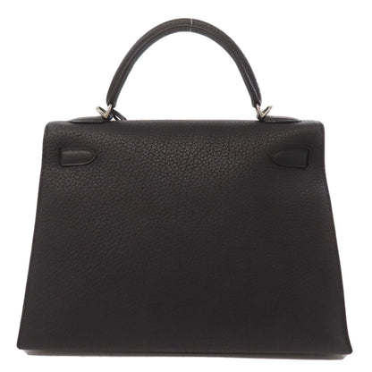HERMES Kelly 32 Outside Stitching SilverHardware Handbag Fjord Ladies [Used]