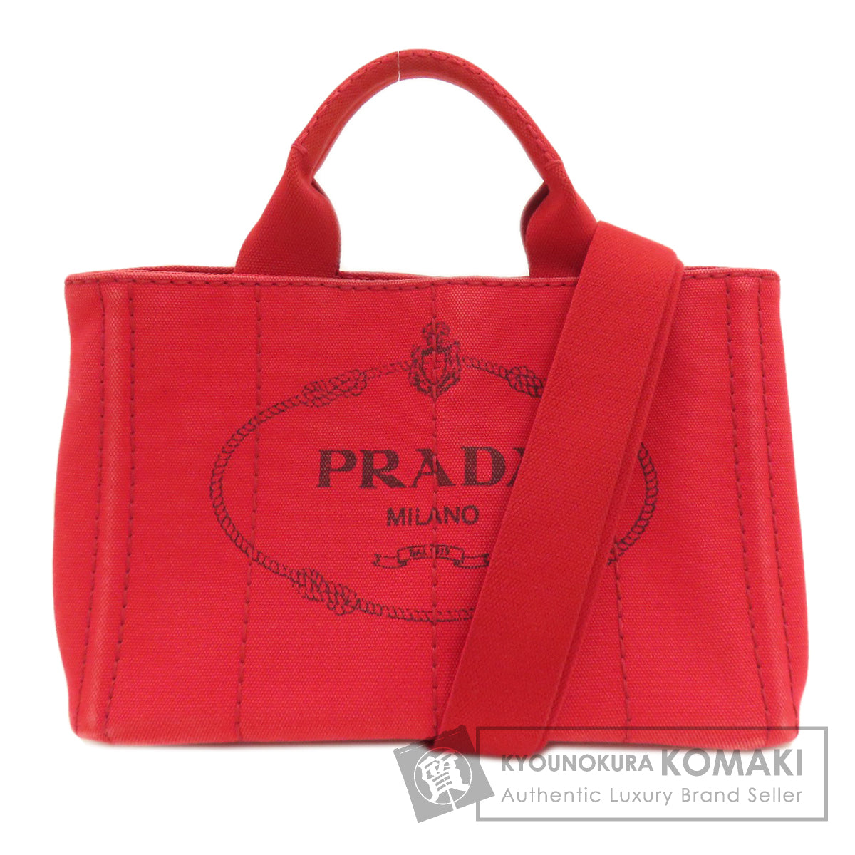 PRADA Canapa mini 2 WAY Handbag Canvas Ladies [Used]