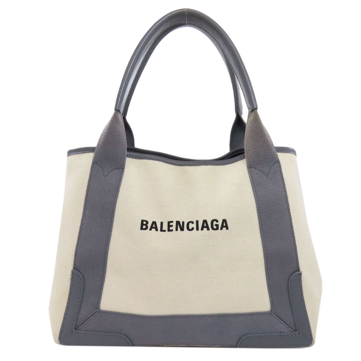 BALENCIAGA NAVY CABAS Tote Bag Canvas Ladies [Used]