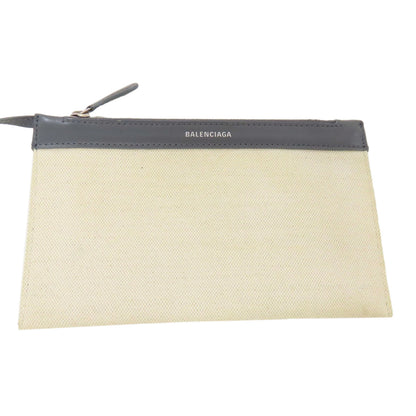 BALENCIAGA NAVY CABAS Tote Bag Canvas Ladies [Used]