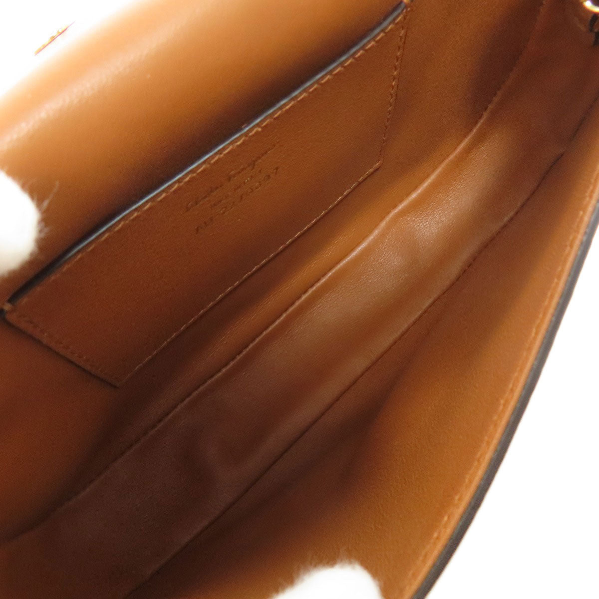 Salvatore Ferragamo Gancini Hardware engraved Shoulder Bag Leather Ladies [Used]