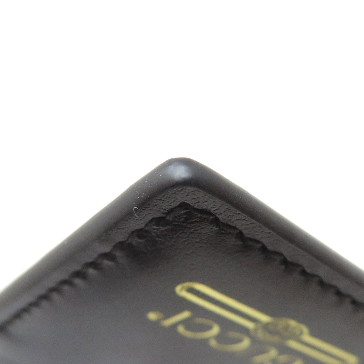 GUCCI 547596 logo Card Case Leather Ladies [Used]