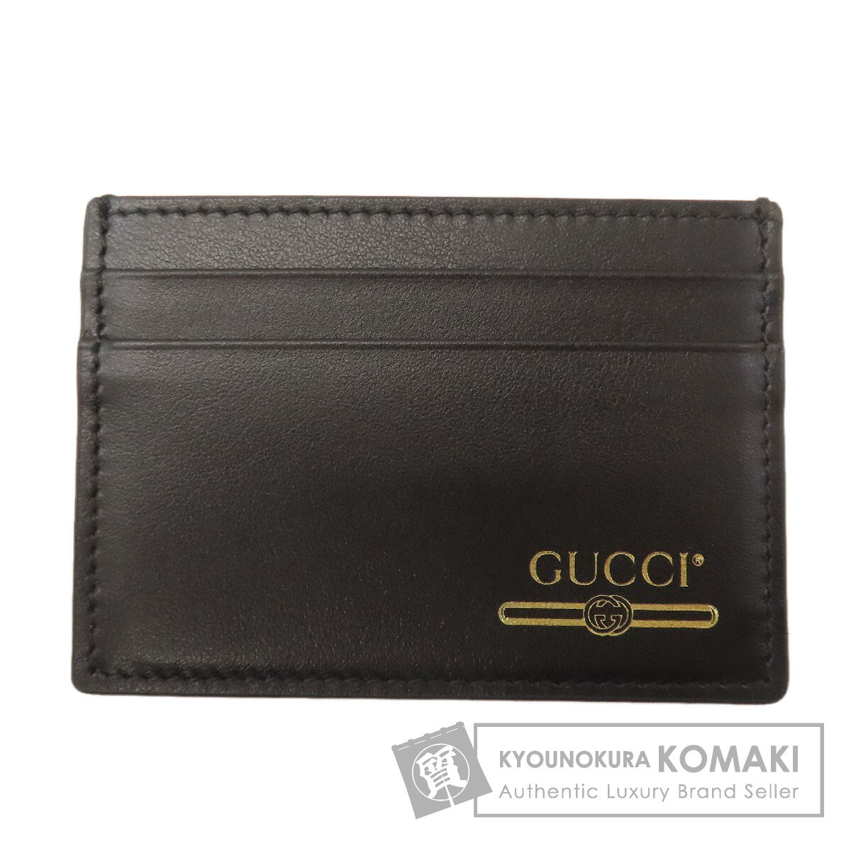 GUCCI 547596 logo Card Case Leather Ladies [Used]