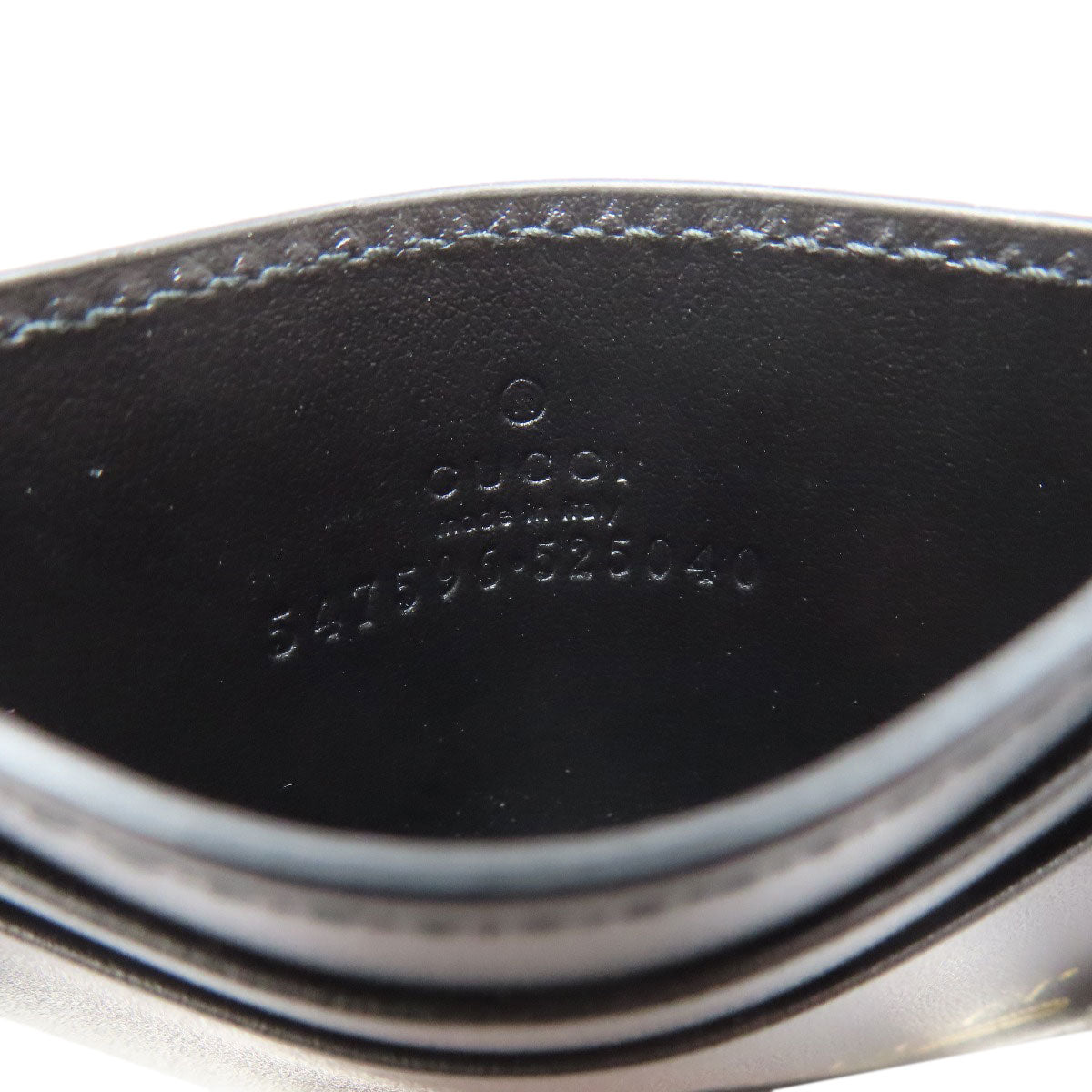 GUCCI 547596 logo Card Case Leather Ladies [Used]