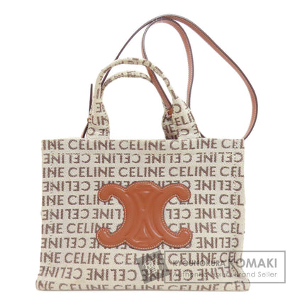 CELINE Small Hippo Thais Triomphe Handbag Canvas Ladies [Used]