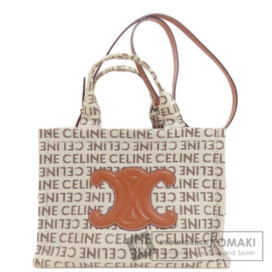CELINE Small Hippo Thais Triomphe Handbag Canvas Ladies [Used]