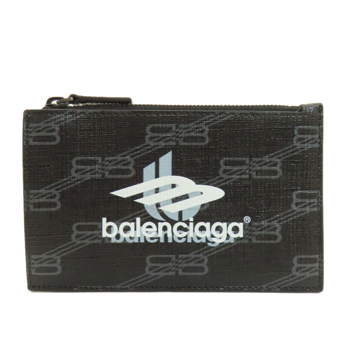 BALENCIAGA 640535 Logo print coin purse PVC Ladies [Used]