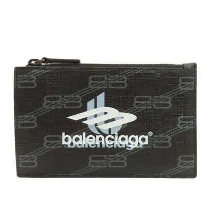 BALENCIAGA 640535 Logo print coin purse PVC Ladies [Used]