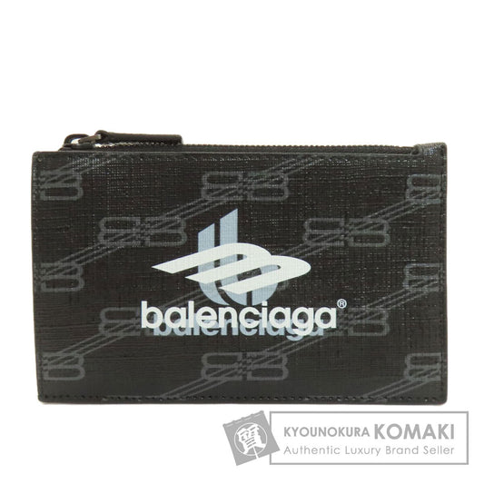 BALENCIAGA 640535 Logo print coin purse PVC Ladies [Used]