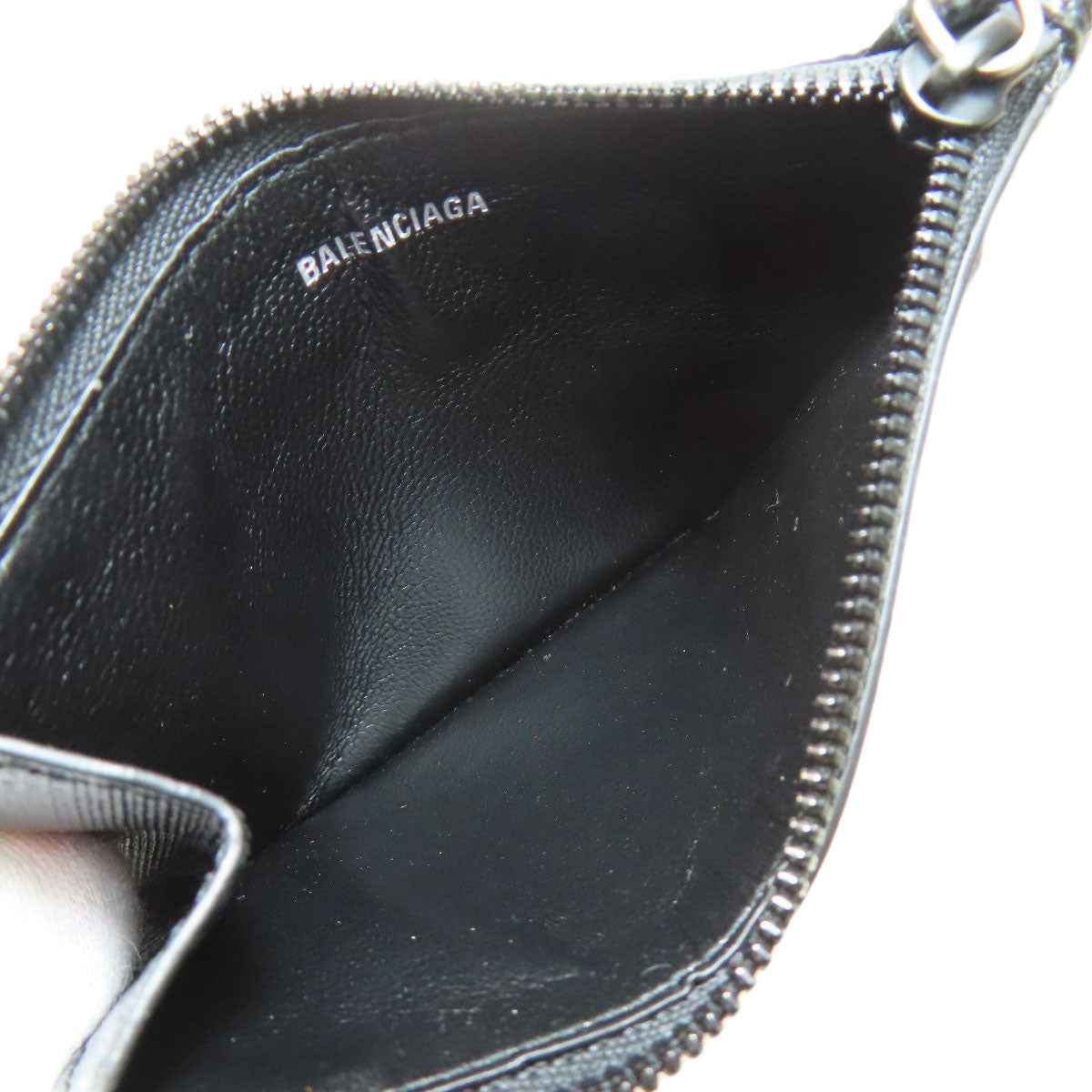 BALENCIAGA 640535 Logo print coin purse PVC Ladies [Used]