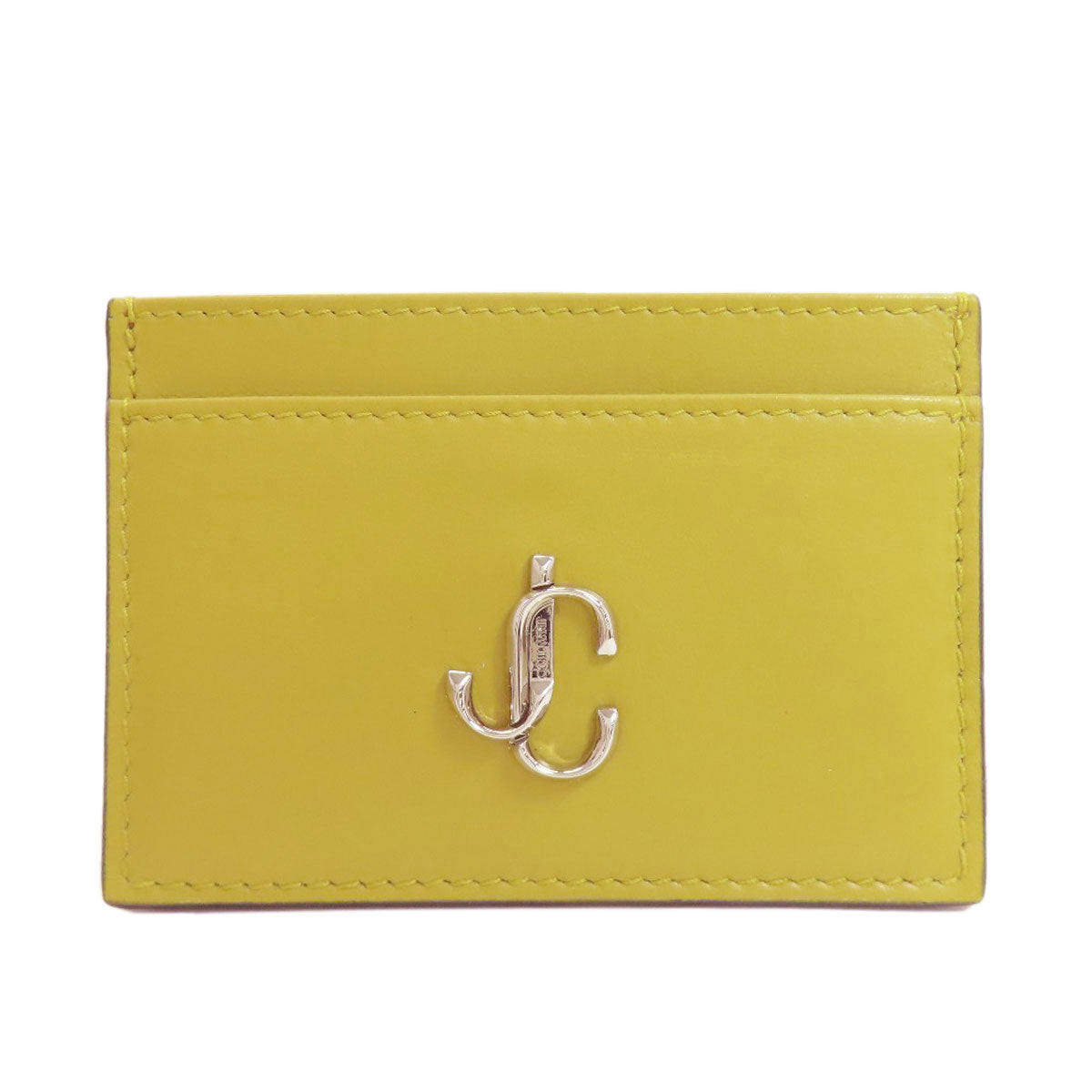 Jimmy Choo JC logo Card Case Leather Ladies [Used]