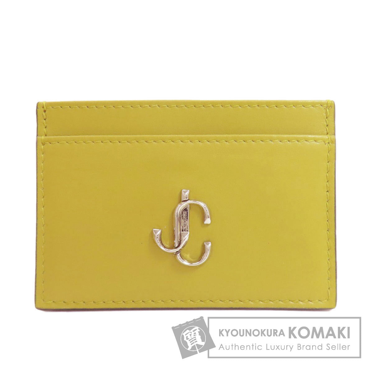 Jimmy Choo JC logo Card Case Leather Ladies [Used]
