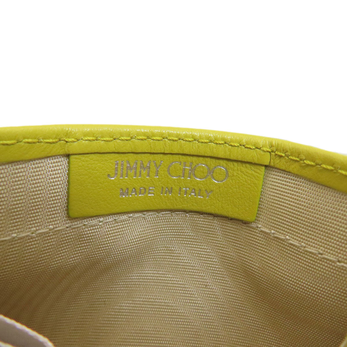Jimmy Choo JC logo Card Case Leather Ladies [Used]