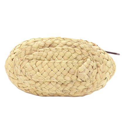 COACH CJ633 logo Handbag Raffia LeatherLadies [Used]