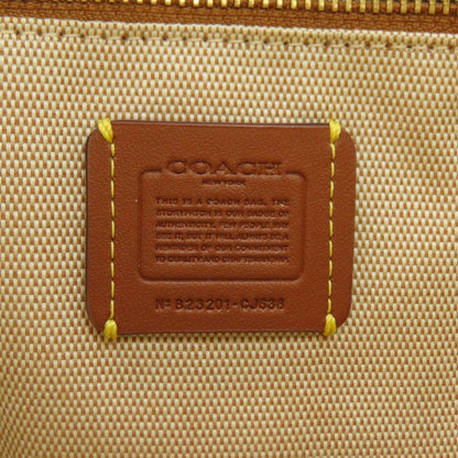 COACH CJ633 logo Handbag Raffia LeatherLadies [Used]