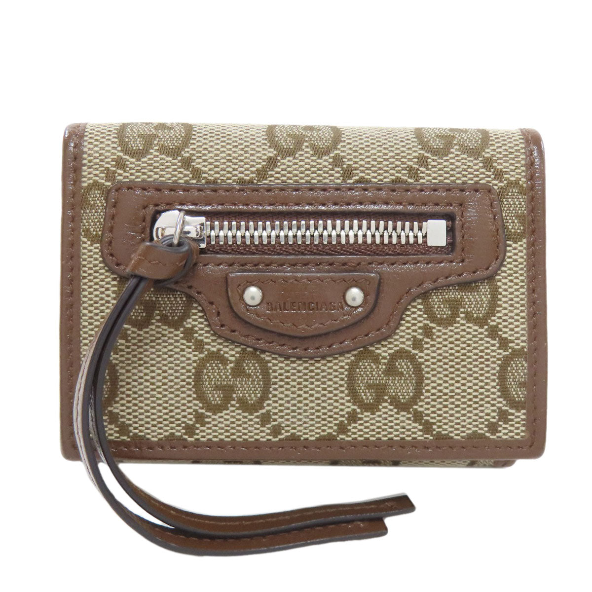 GUCCI Neo Classic Wallet The Hacker Project Balenciaga Collaboration Bifold Wallet with Coin Pocket Canvas LeatherLadies [Used]