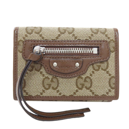 GUCCI Neo Classic Wallet The Hacker Project Balenciaga Collaboration Bifold Wallet with Coin Pocket Canvas LeatherLadies [Used]