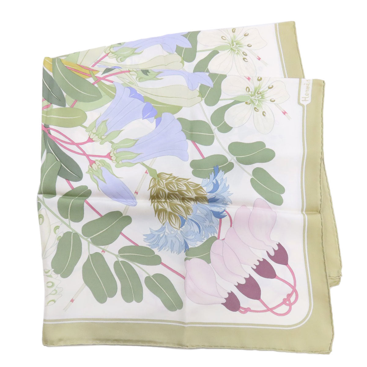 HERMES Carre90 Greek Flowers Scarf Silk Ladies [Used]