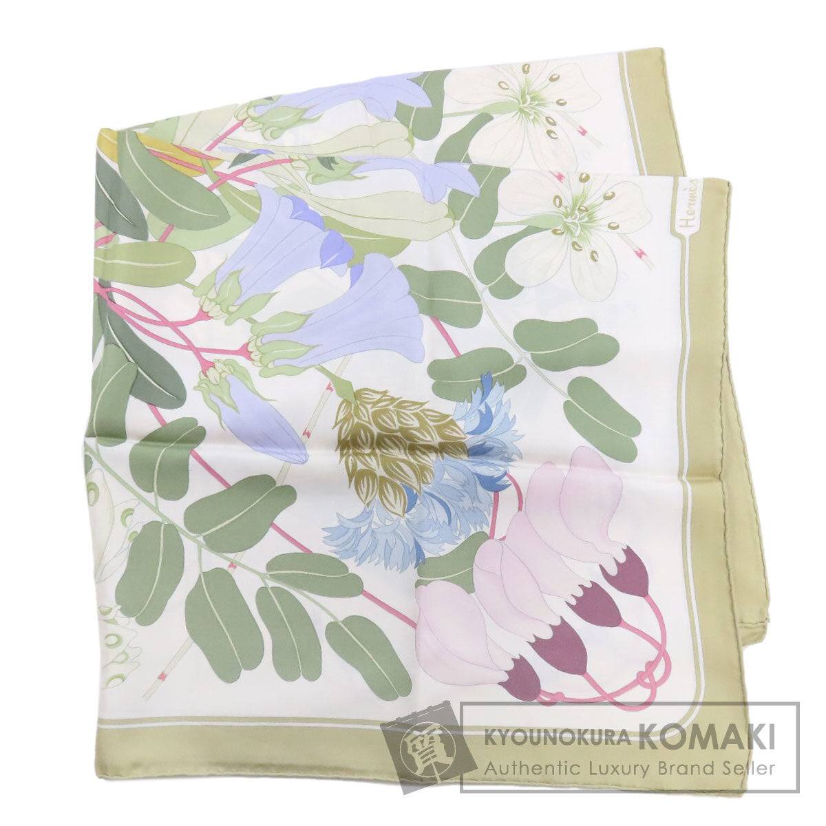 HERMES Carre90 Greek Flowers Scarf Silk Ladies [Used]