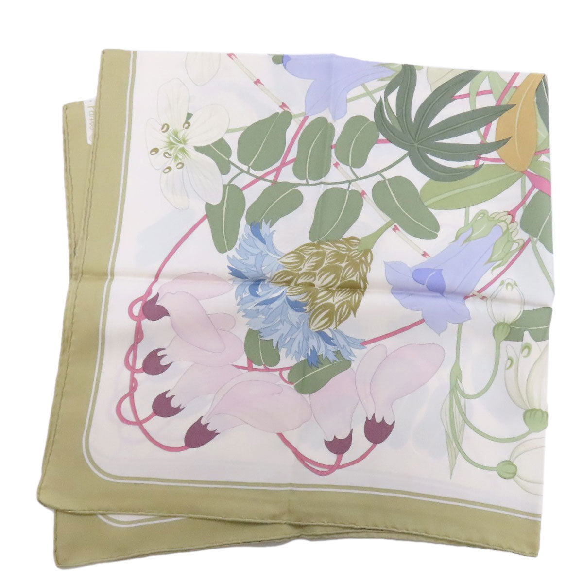 HERMES Carre90 Greek Flowers Scarf Silk Ladies [Used]