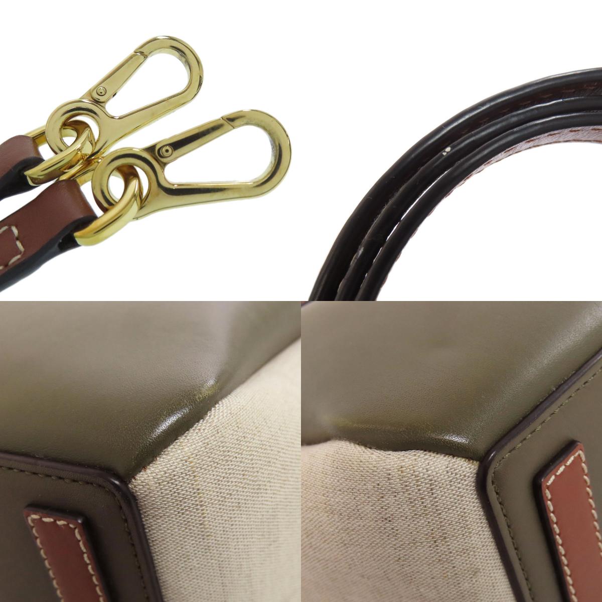 LOEWE Lazo Mini 2WAY Handbag Calf CanvasLadies [Used]