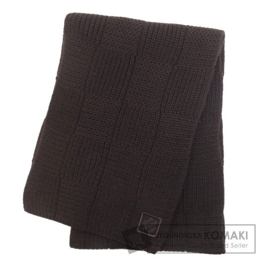 LOUIS VUITTON Logo Damierpattern Scarf wool Ladies [Used]